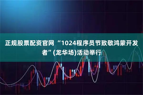 正规股票配资官网 “1024程序员节致敬鸿蒙开发者”(龙华场)活动举行